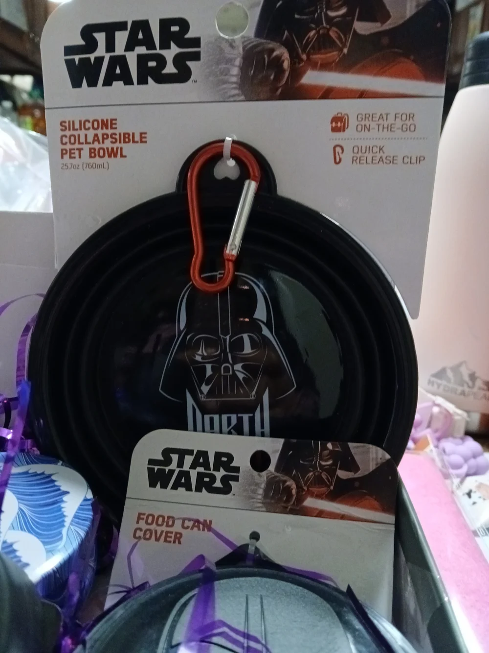 Star Wars Black Darth Vader Silicone Collapsible Pet Bowl Bundle